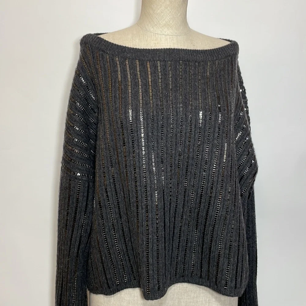 Michael Kors Collection Cashmere Sequin sweater L - Picture 3 of 10